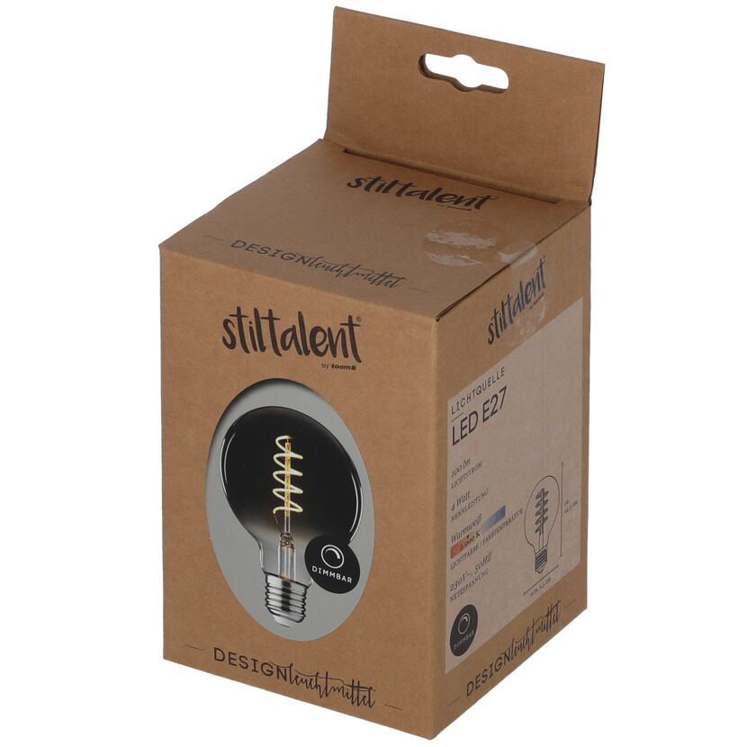 LED-Leuchtmittel dimmbar Globe smoky E27 4 W 100 lm warmweiß