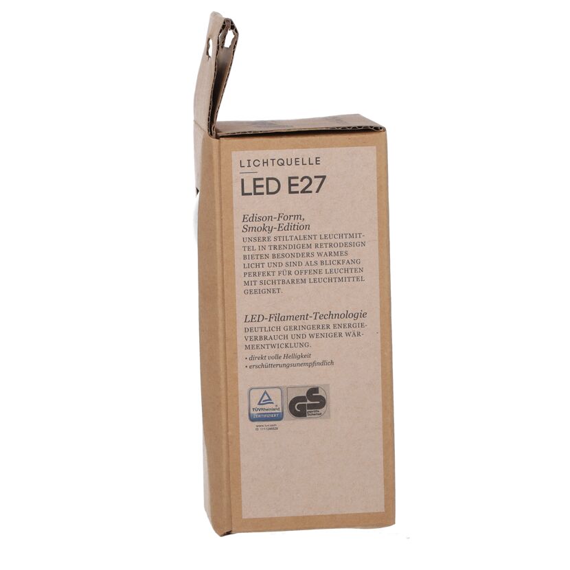 LED E27 Smoky-Edition in Verpackung