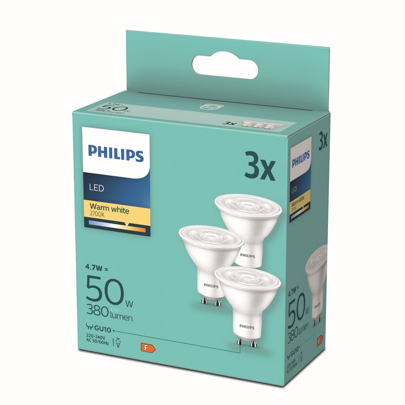 LED-Strahler GU10 4,7 W 2700K, 3er Set