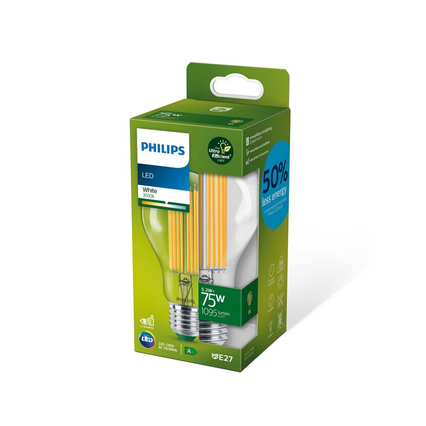 Philips LED-Lampe, 5,2 W (75 W), 3000 K, in Verpackung