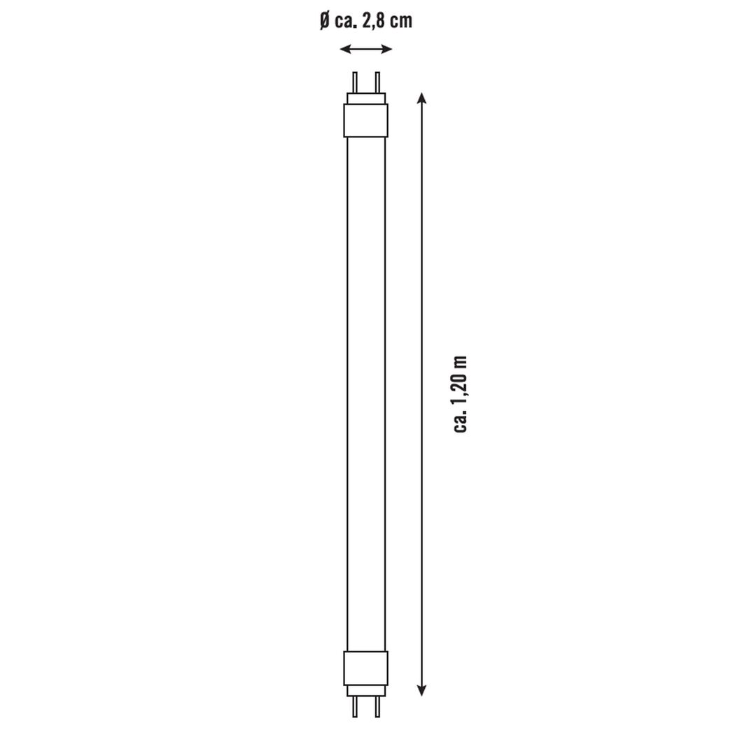 LED-Leuchtmittelset matt G13 14 W 1600 lm neutralweiß 2 Stück