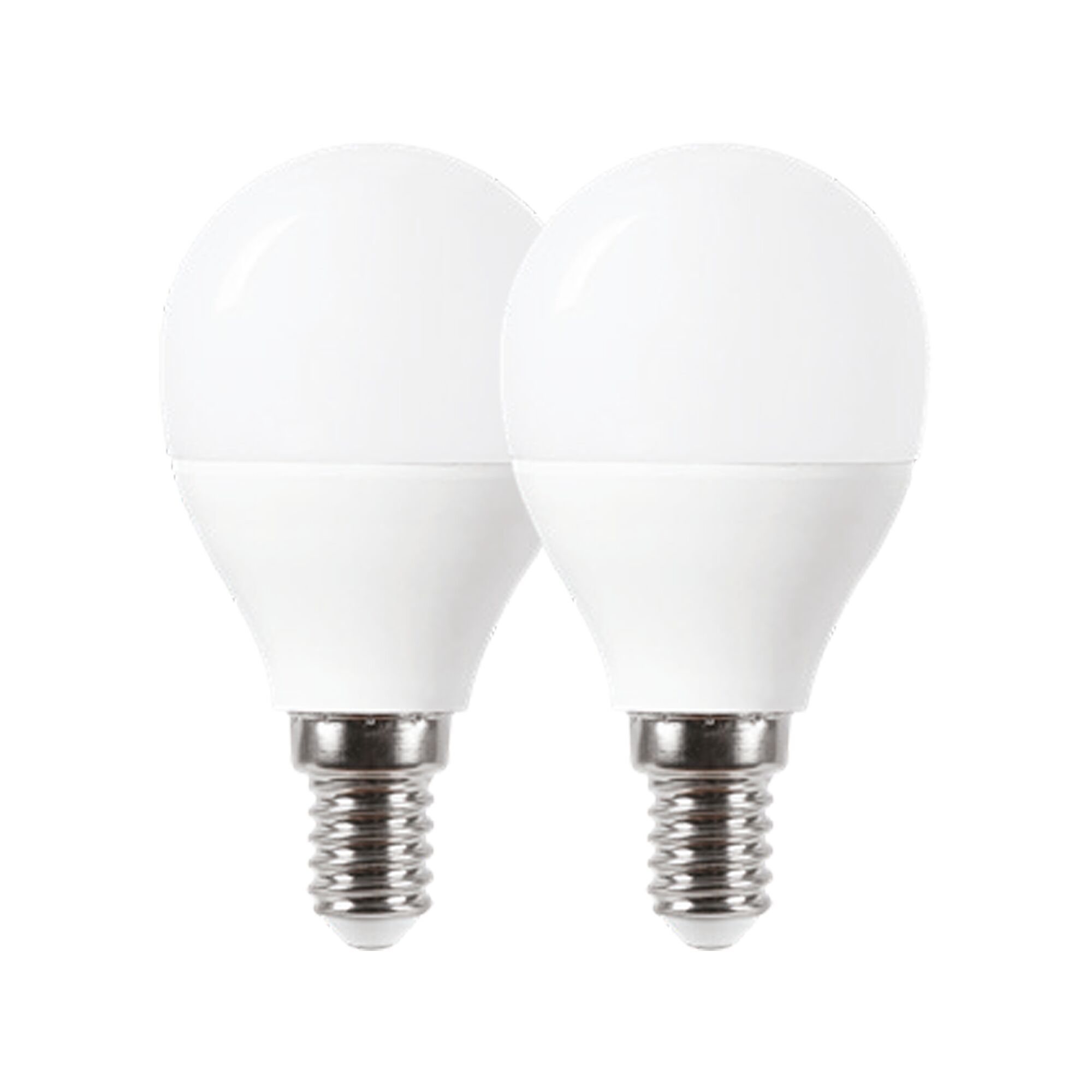 Zwei matte LED Tropfenlampen mit E14 Fassung