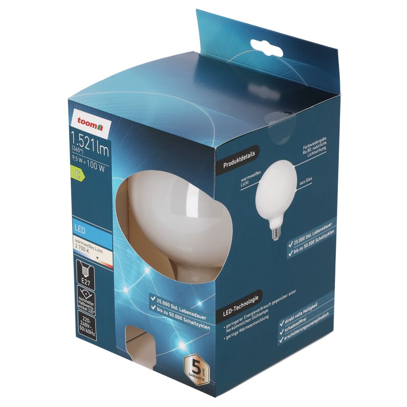 LED-Globelampe E27 9,5 W 1521 lm
