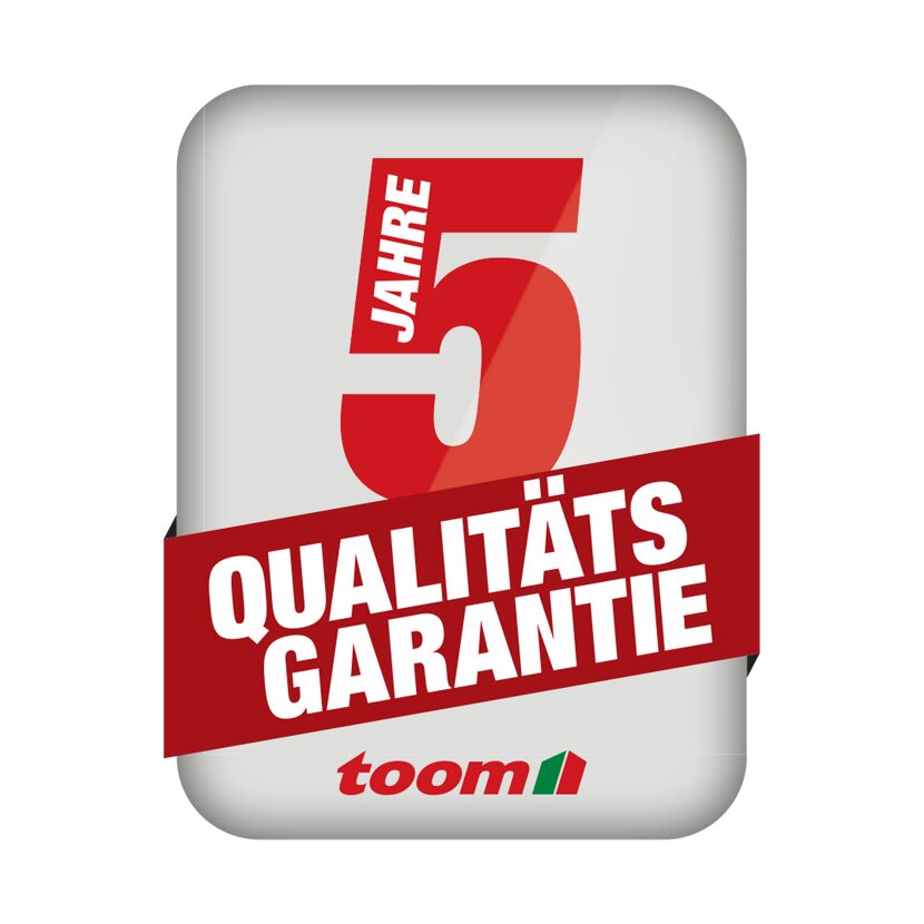 5 Jahre Qualitätsgarantie von toom