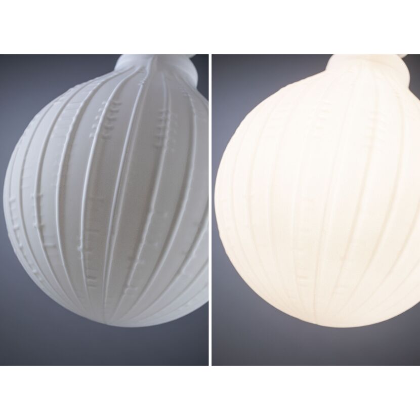 Weiße LED-Lampe, ein- und ausgeschaltet