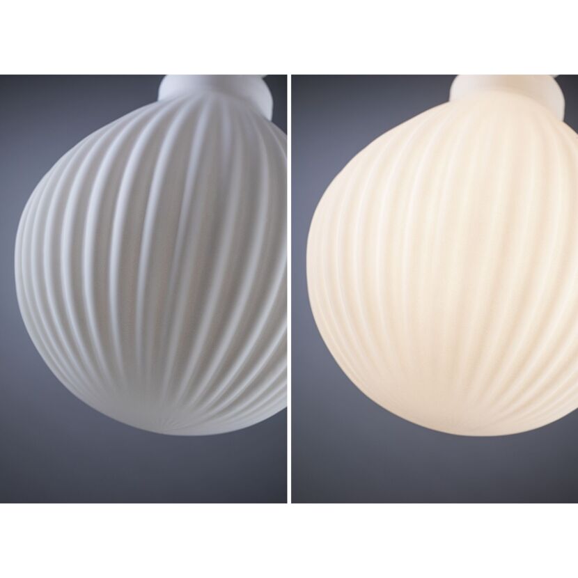 Weiße LED-Lampe, ein- und ausgeschaltet