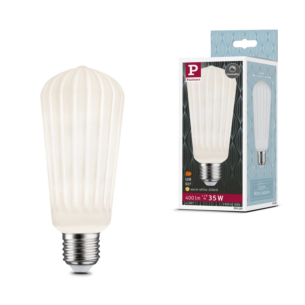 LED-Leuchtmittel 'White Lampion' dimmbar Kolben E27 4,3 W 400 lm warmweiß