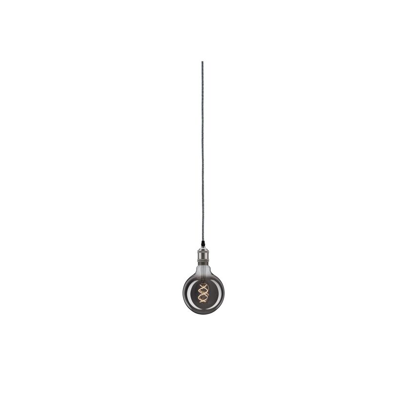Pendelleuchte 'Neordic Eldar' E27, 1 x 20 W, Grau/Nickel, inklusive Stecker