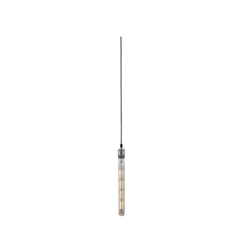 Pendelleuchte 'Neordic Eldar' E27, 1 x 20 W, Grau/Nickel, inklusive Stecker