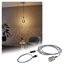 Pendelleuchte 'Neordic Eldar' E27, 1 x 20 W, Grau/Nickel, inklusive Stecker