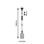 Pendelleuchte 'Neordic Eldar' E27, 1 x 20 W, Grau/Nickel, inklusive Stecker