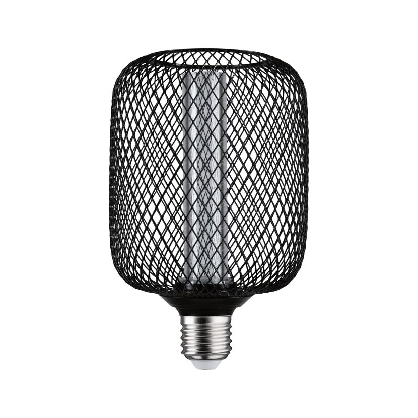 LED-Leuchtmittel 'Metallic Glow Zyl Spiral' E27 4,2 W 200 lm schwarz