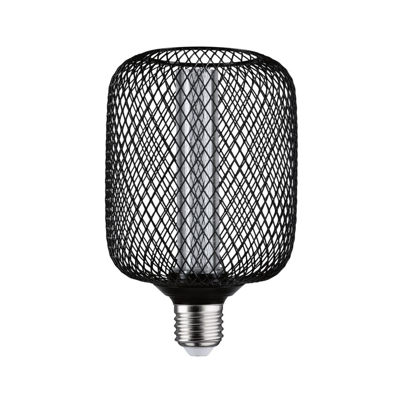 LED-Leuchtmittel 'Metallic Glow Zyl Spiral' E27 4,2 W 200 lm schwarz