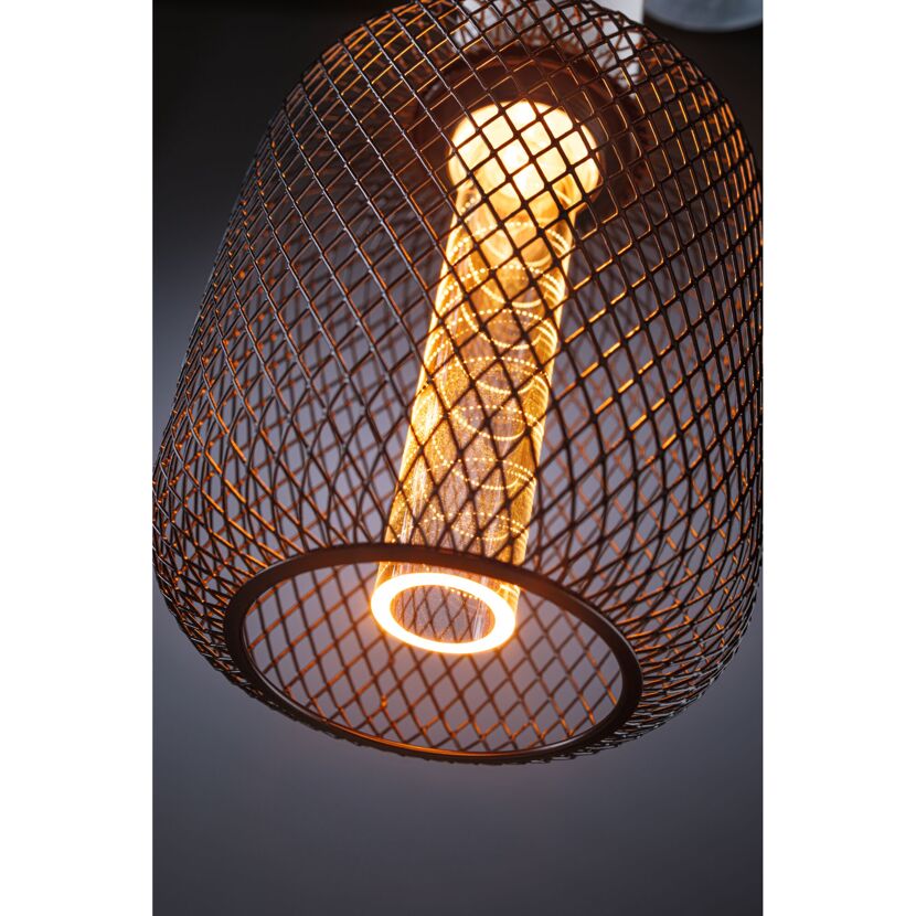 LED-Leuchtmittel 'Metallic Glow Zyl Spiral' E27 4,2 W 200 lm schwarz