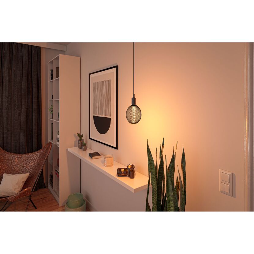 LED-Globe 'Metallic Glow Spiral' E27 4,2 W 200 lm schwarz