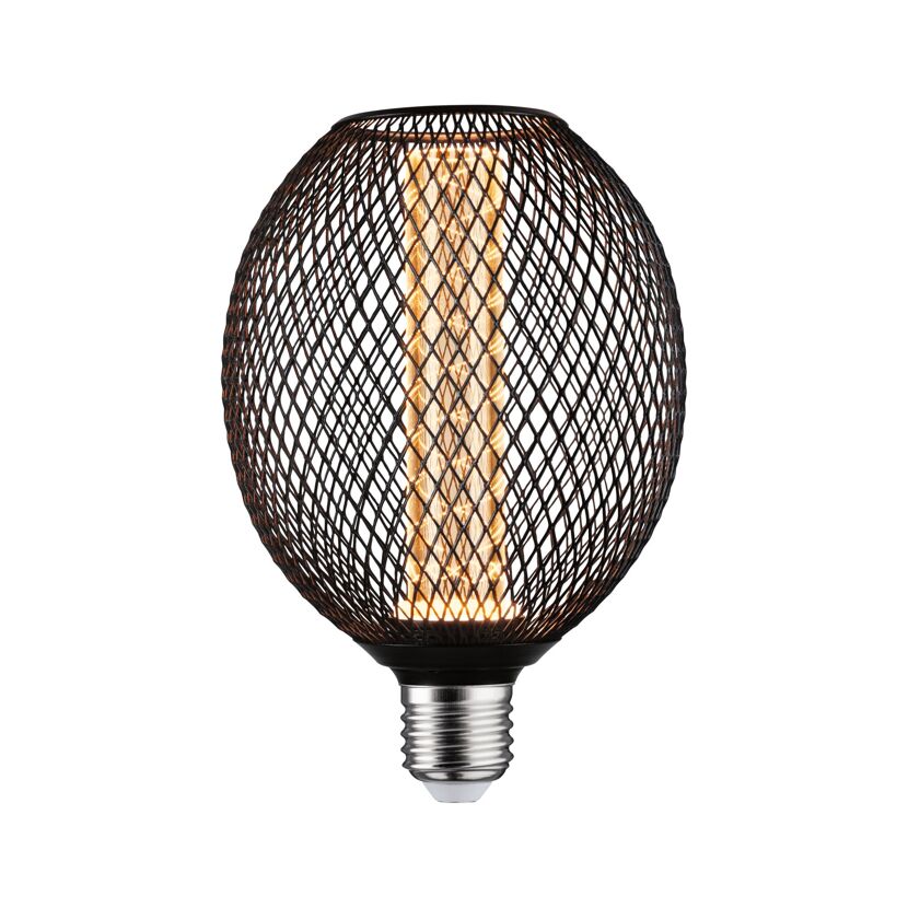 LED-Globe 'Metallic Glow Spiral' E27 4,2 W 200 lm schwarz