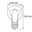 LED-Kolben ST64 'Inner Glow Arc' E27 3,5 W 80lm goldlicht Rauchglas
