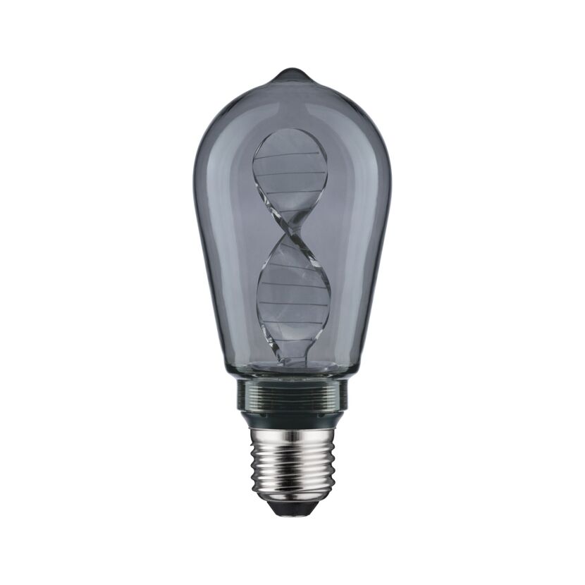 Graue LED-Glühbirne Inner Glow mit Helix-Filament
