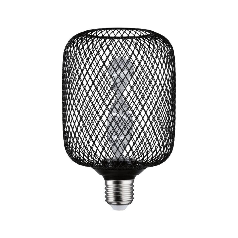 LED-Lampe "Metallic Glow" im Metallkäfig