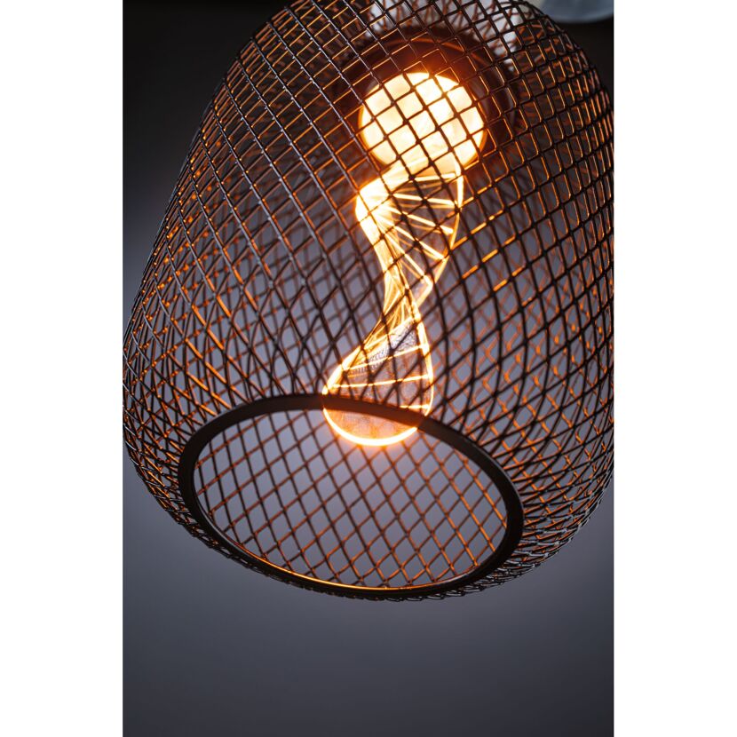 Drahtlampe mit Glühbirne