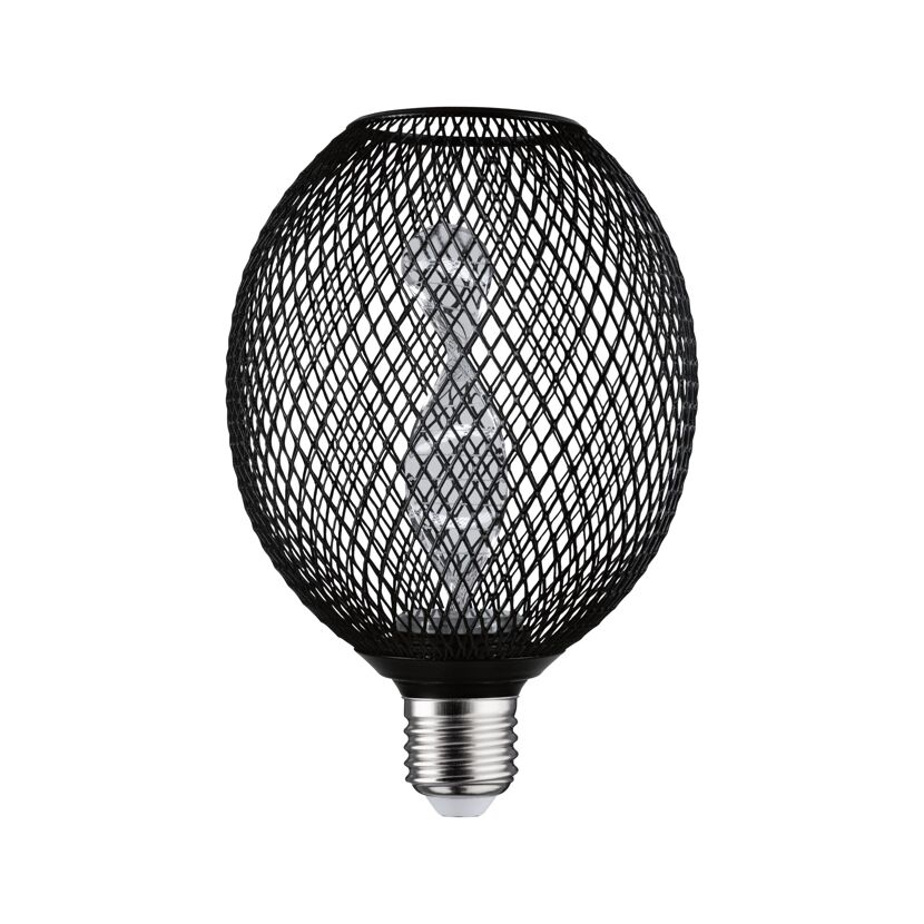 LED-Globe 'Metallic Glow Helix' E27 3,5 W 110 lm schwarz