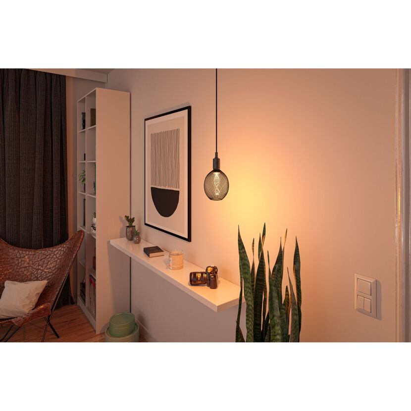 LED-Globe 'Metallic Glow Helix' E27 3,5 W 110 lm schwarz
