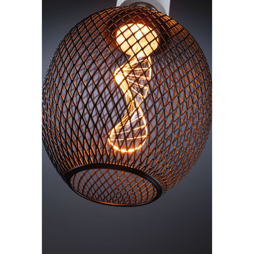 LED-Globe 'Metallic Glow Helix' E27 3,5 W 110 lm schwarz