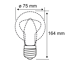 LED-Birne B75 'Inner Glow Arc' E27 3,5 W 160lm goldlicht Gold
