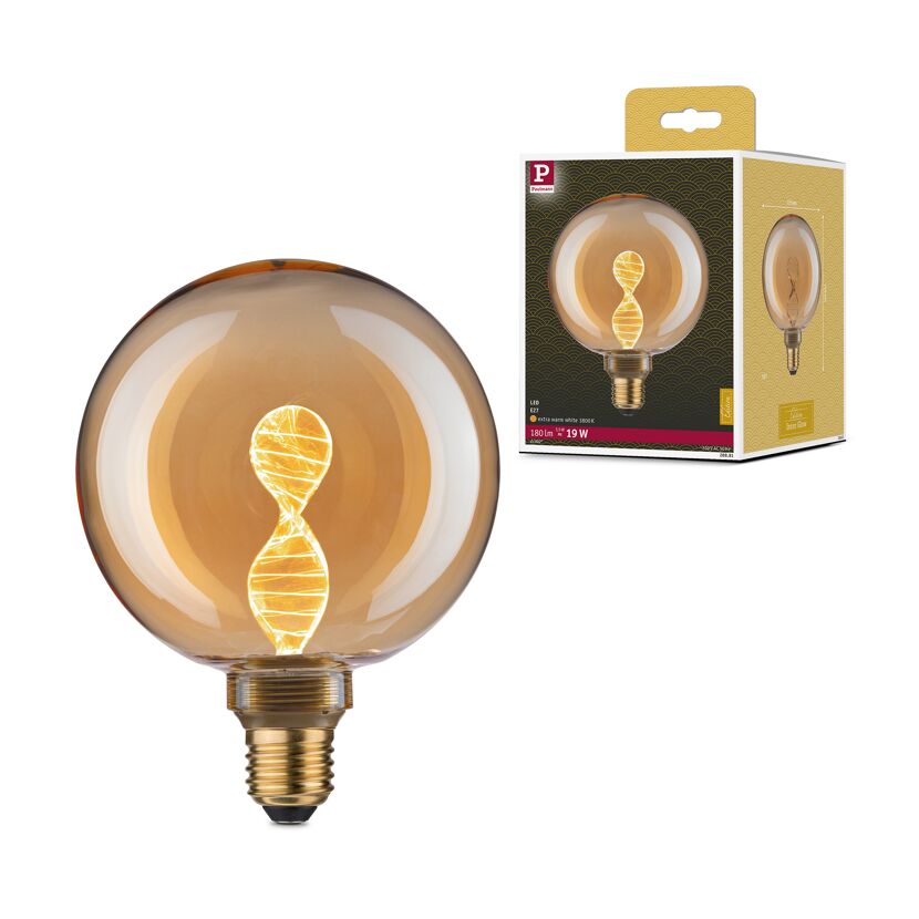 LED-Globe G125 'Inner Glow Helix' E27 3,5 W 180 lm gold