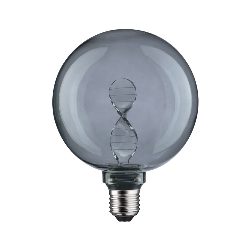 LED-Globe G125 'Inner Glow Helix' E27 3,5 W 90lm goldlicht Rauchglas
