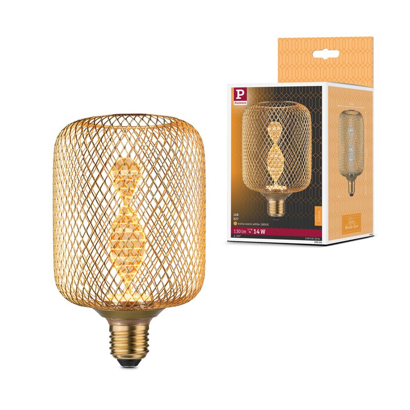 LED-Leuchtmittel 'Metallic Glow Zyl Helix' E27 3,5 W 130 lm