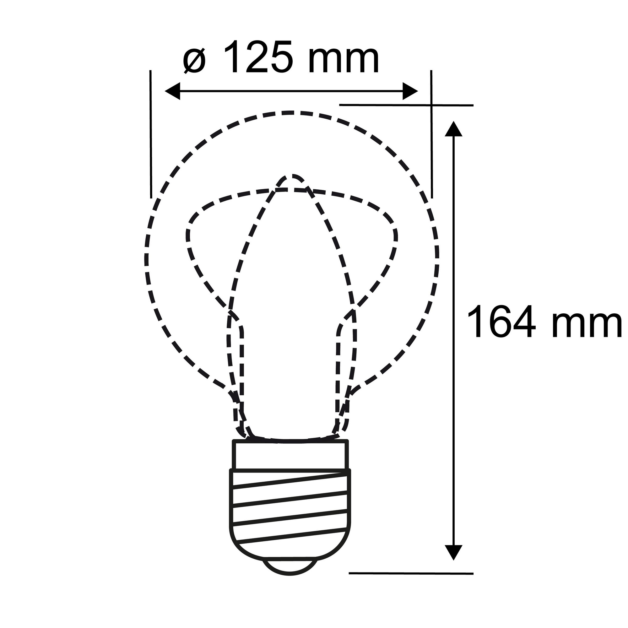 LED-Globe G125 'Inner Glow Arc' E27 3,5 W 80lm goldlicht Rauchglas + product picture