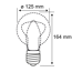 LED-Globe G125 'Inner Glow Arc' E27 3,5 W 80lm goldlicht Rauchglas