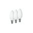 Drei matte LED-Kerzen E14
