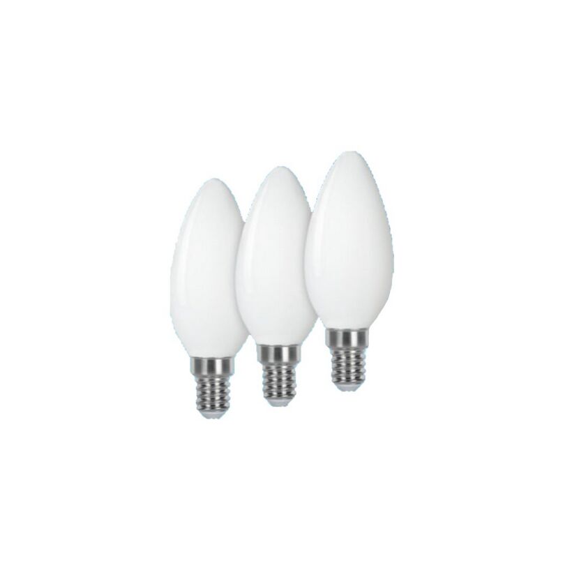 Drei matte LED-Kerzen E14