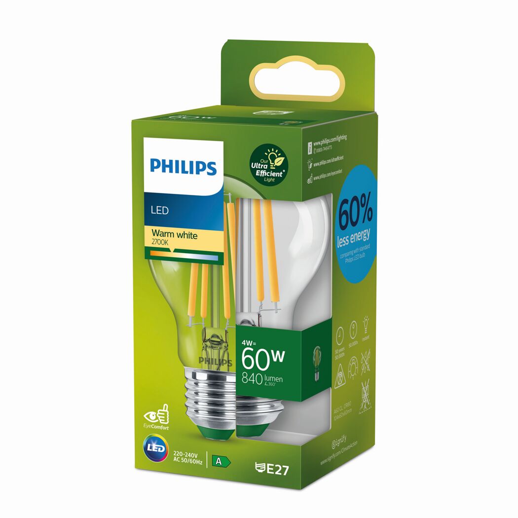 Philips LED-Leuchtmittel warmweiß in Verpackung