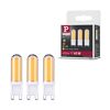 LED-Leuchtmittelset Stift gold G9 4,6 W 470 lm warmweiß 3 Stück