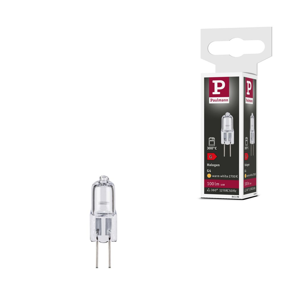 Halogen-Backofenlampe dimmbar Stift G4 10 W 100 lm warmweiß