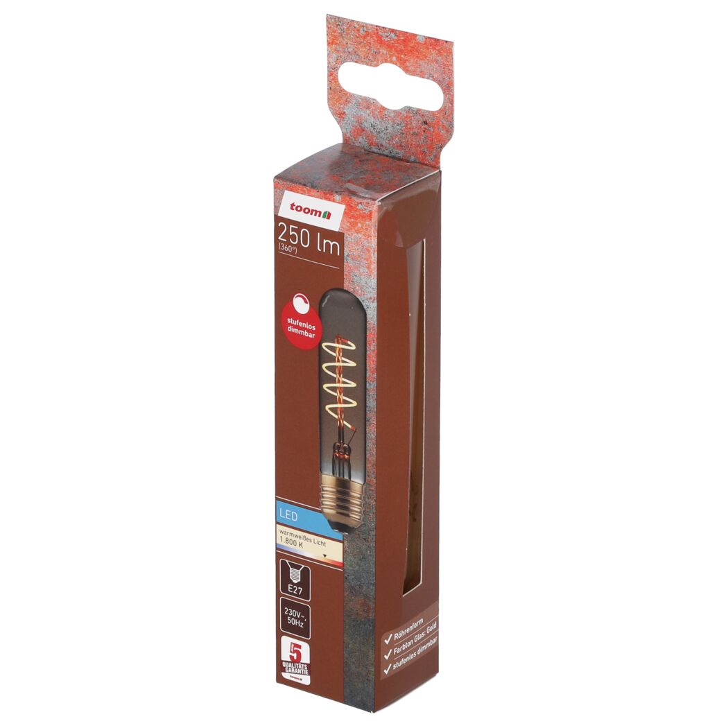 Dimmbares goldenes LED-Leuchtmittel in Verpackung