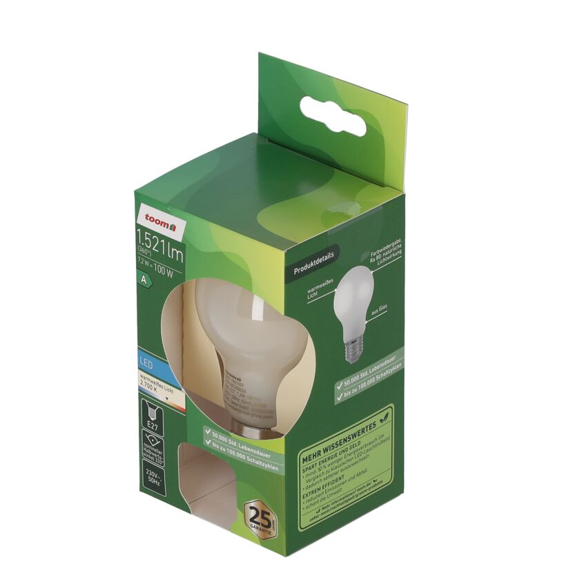 LED-Leuchtmittel Standardform matt E27 2 W 1521 lm warmweiß