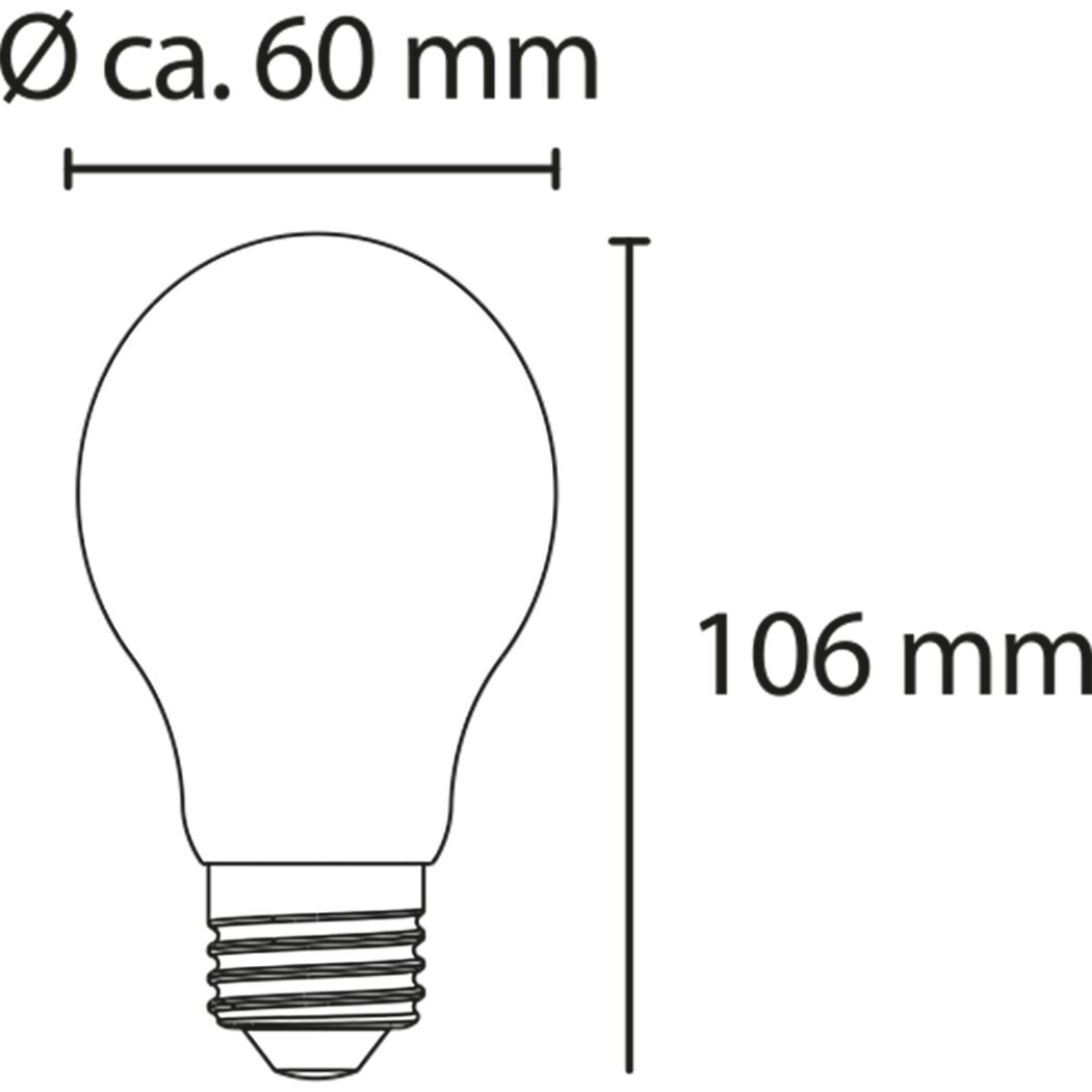 LED-Leuchtmittel Standardform matt E27 2 W 1521 lm warmweiß