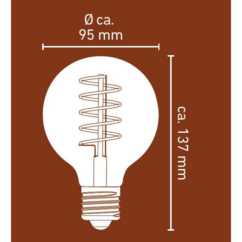 LED-Glühbirne mit Abmessungen