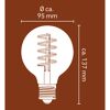 LED-Leuchtmittel dimmbar Globe gold E27 2 W 100 lm warmweiß