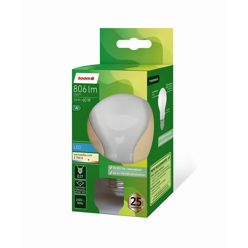 LED-Lampe, E27, warmweißes Licht
