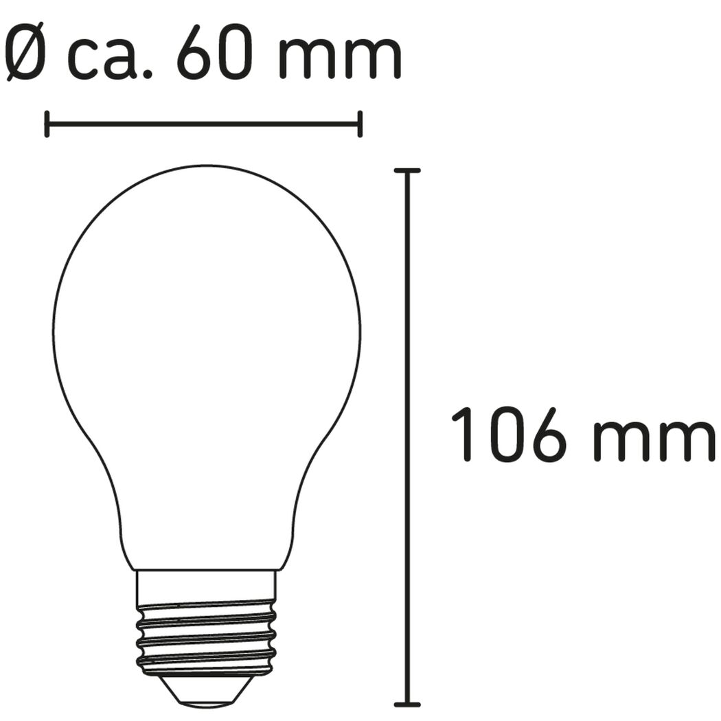 LED-Leuchtmittel Standardform matt E27 3,8 W 806 lm warmweiß