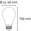 Zeichnung LED-Lampe, Durchmesser 60 mm, Höhe 106 mm