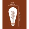 LED-Leuchtmittel dimmbar Edison gold E27 4,9 W 250 lm warmweiß