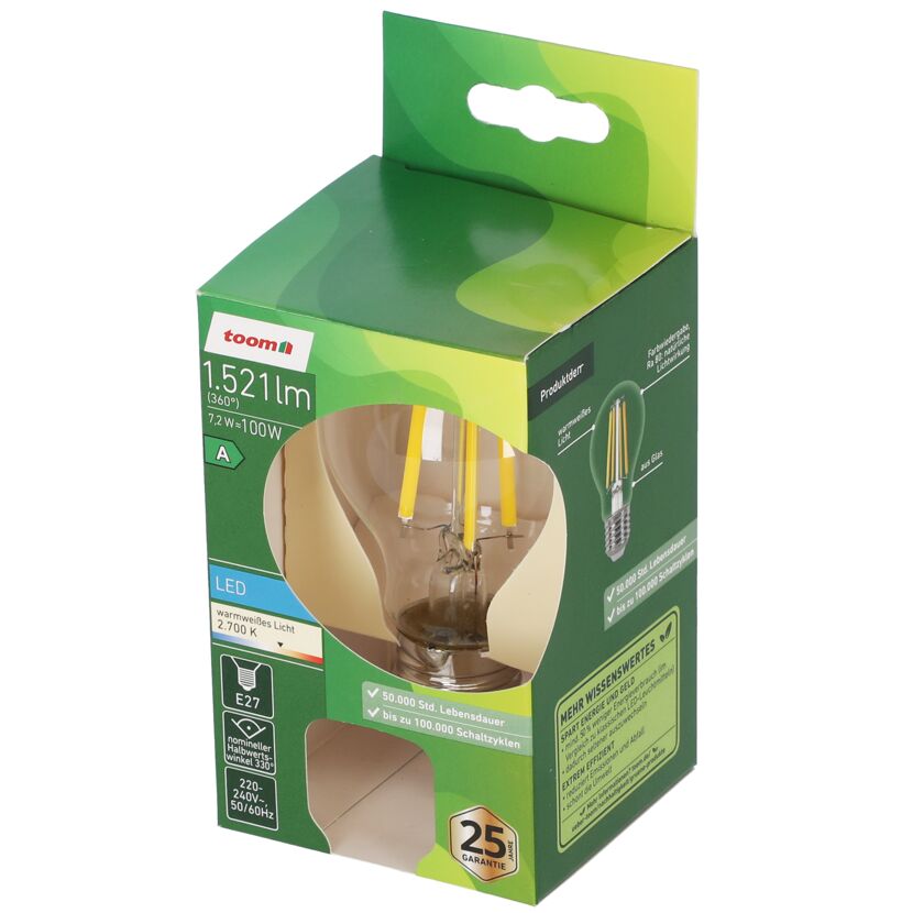 LED-Leuchtmittel E27 7,2 W 1521 lm
