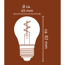 LED-Lampe mit Abmessungen