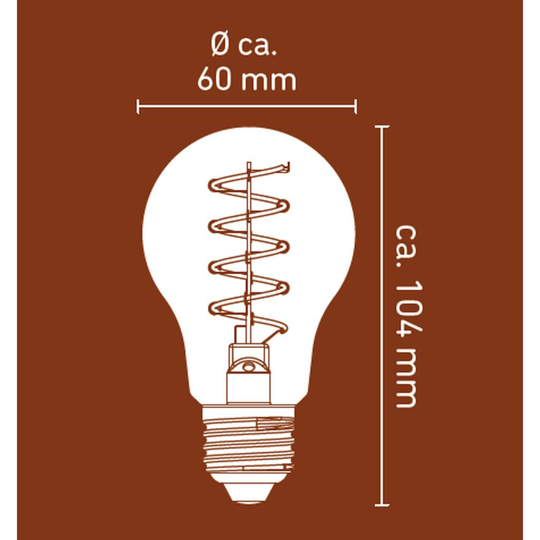 LED-Leuchtmittel dimmbar Standardform gold E27 250 lm warmweiß